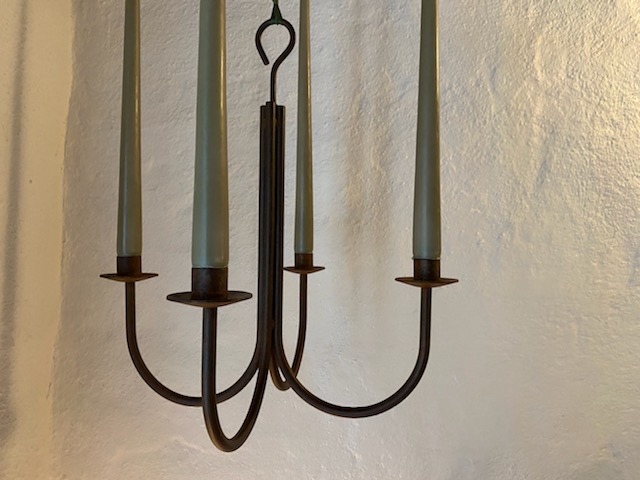 Retro lysestage i jern - Billede 3