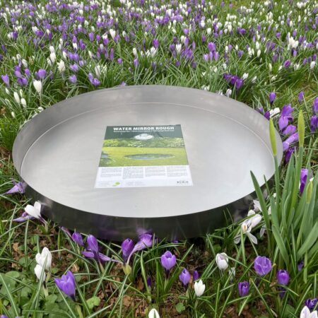 Rundt spejlbassin i jern